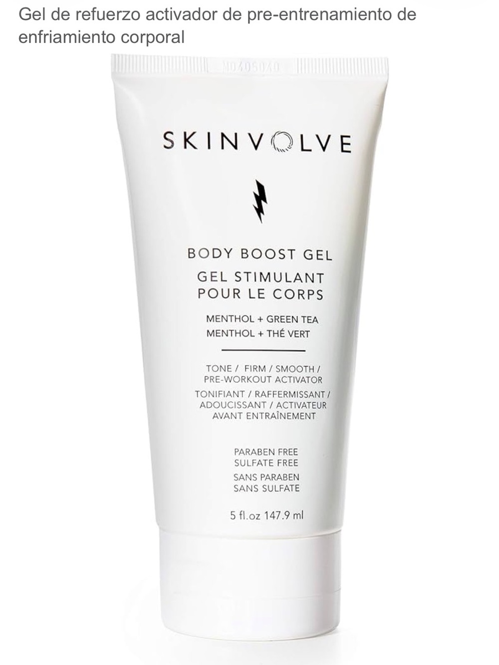Skinvolve Body Boost Gel with Menthol and Green Tea 5 oz New